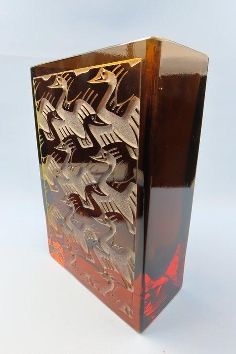 Boheems glas - 3.4 kg. - Makar - Escher stijl - 1983 - Vaas, Antiek en Kunst, Antiek | Glaswerk en Kristal