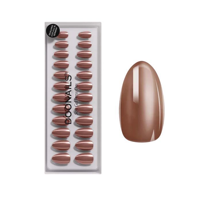 Doonails - Soft Gel Press Ons - Glazed Chocolate Short Almon, Collections, Collections Autre, Envoi