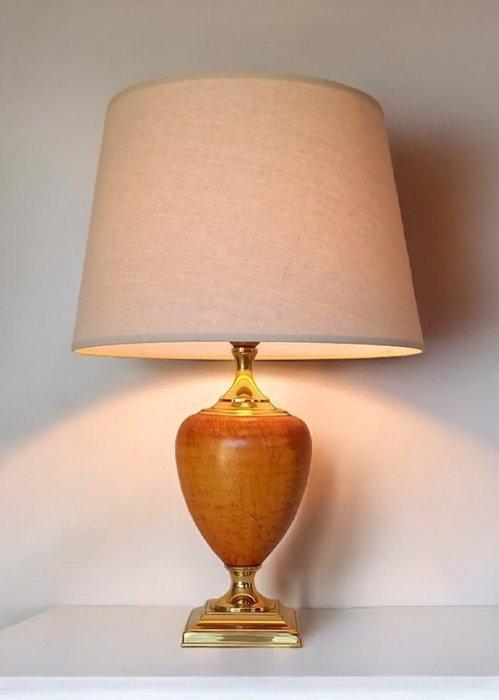 Le Dauphin - Lamp - Model Croy - Messing, Leder, Verguld, Antiquités & Art, Curiosités & Brocante