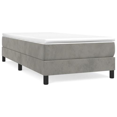 Bedframe Fluwelen Lichtgrijs 80x200 | OP = OP | Perfect a..., Huis en Inrichting, Slaapkamer | Bedden, 80 cm, 200 cm, Grijs, Nieuw