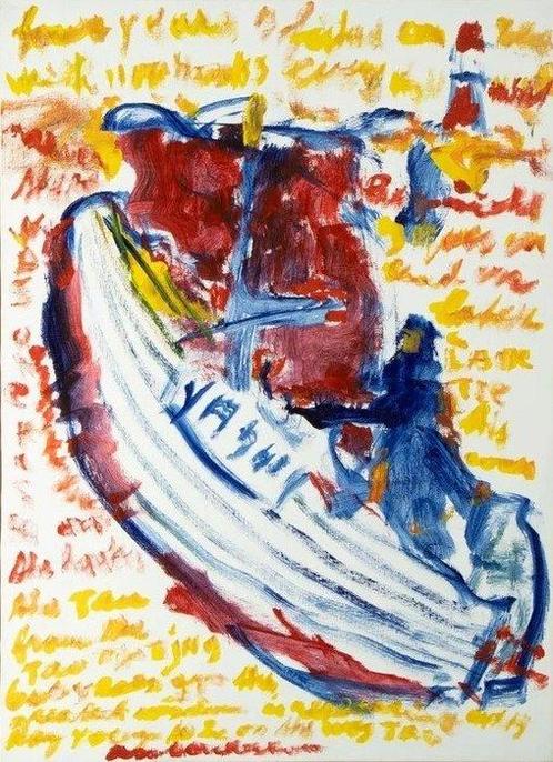Anton Heyboer (1924-2005) - Boot YM348, Antiek en Kunst, Kunst | Schilderijen | Modern