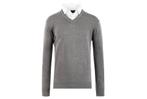 2dekans | Milanoro Herenpullover met overhemdkraag dark grey, Ophalen of Verzenden