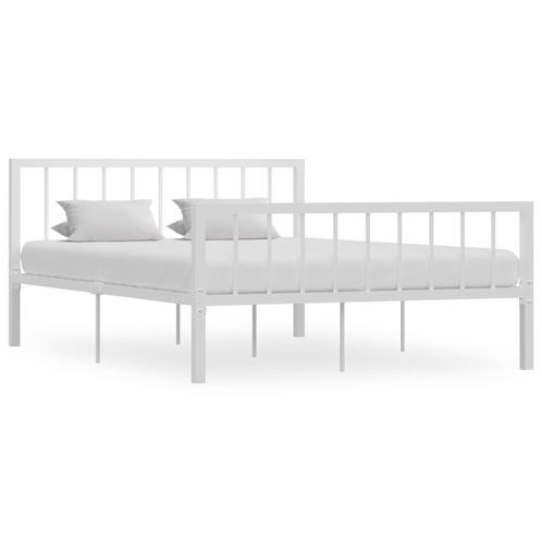 vidaXL Bedframe metaal wit 140x200 cm, Huis en Inrichting, Slaapkamer | Bedden, Nieuw, Verzenden