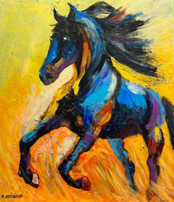 Marlena Lozinska (XXI) - Embers Beneath the Storm, Antiquités & Art, Art | Peinture | Classique