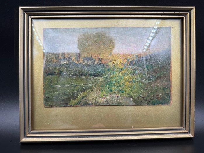 Franz Callebaut (1856-1930) - Landschap met hoeve bij, Antiquités & Art, Art | Peinture | Classique