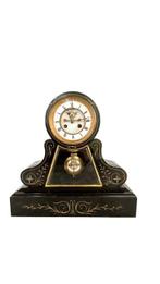 Pendule - Marmer, Glas, Messing - 1850-1900 - Zeldzame vorm, Antiquités & Art