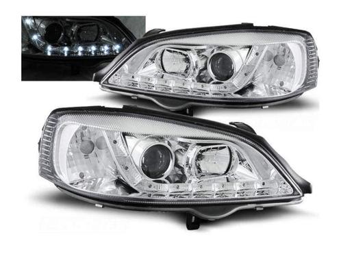 LED DRL koplampen Daylight Chrome geschikt voor Opel Astra G, Auto-onderdelen, Verlichting, Nieuw, Opel, Verzenden