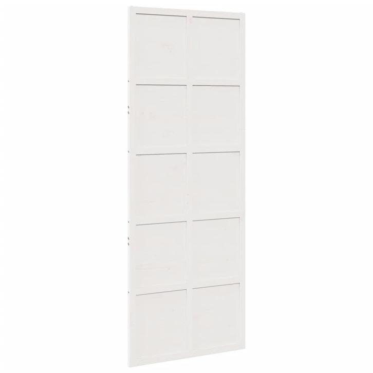 Massief Houten Schuifdeur 80x208 Wit | OP=OP | Top Deal!, Doe-het-zelf en Bouw, Deuren en Vliegenramen, Schuifdeur, Nieuw, Hout