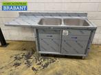 RVS Spoeltafel dubbele spoelbakken schuifdeuren Premium-line, Zakelijke goederen, Ophalen of Verzenden, Nieuw in verpakking