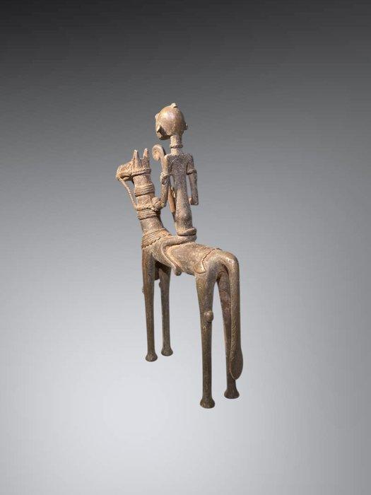 Prachtige Dogon-bronzen ruiter - cavalier dogon - Dogon -, Antiquités & Art, Art | Art non-occidental