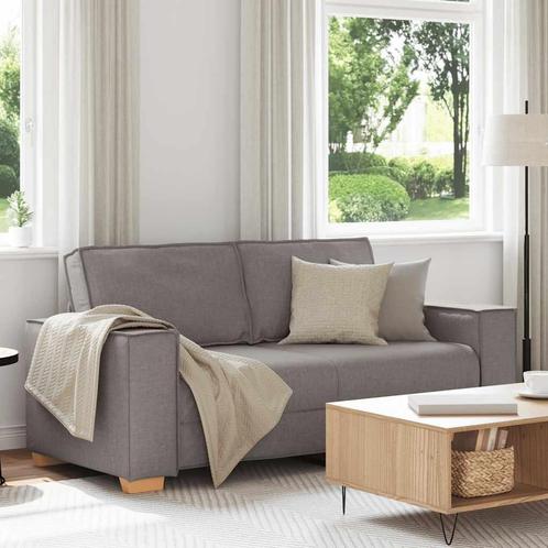 vidaXL 2-zitsbank Taupe 140 cm Stof, Huis en Inrichting, Zetels | Zetels, Nieuw, Verzenden