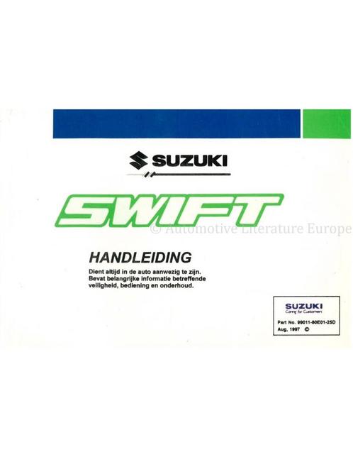 1997 SUZUKI SWIFT INSTRUCTIEBOEKJE NEDERLANDS, Autos : Divers, Modes d'emploi & Notices d'utilisation