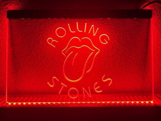Rolling stones neon bord lamp LED verlichting lichtbak #2, Huis en Inrichting, Lampen | Overige, Nieuw, Verzenden