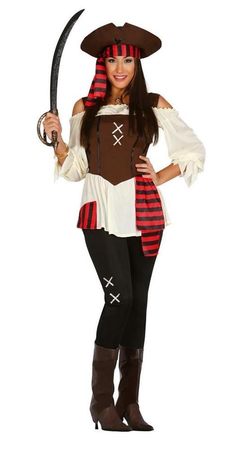 Piraten Kostuum Dames, Kleding | Dames, Carnavalskleding en Feestkleding, Nieuw, Verzenden