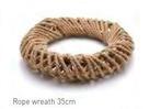 Dikke krans met touw Rope wreath 35cm krans van touw, Nieuw