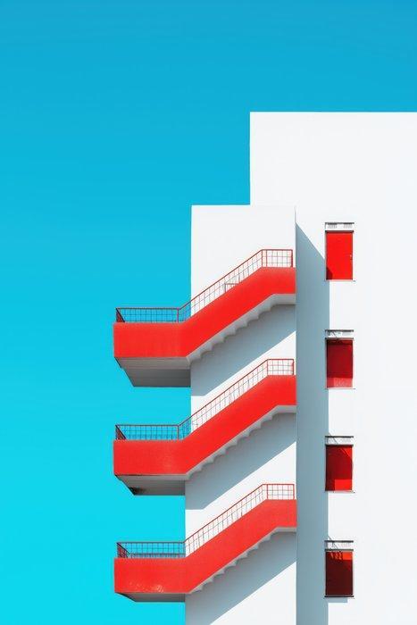 Lea Ottavi - Crimson Stair Echo XXL, Antiek en Kunst, Kunst | Schilderijen | Modern