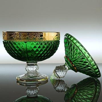 Secoloventesimo - Koekjesdoos - 24 kt goud - Groen LAAG Goud