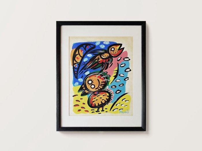 Anton Rooskens (1906-1976) - Birds and Symbols, Antiek en Kunst, Kunst | Schilderijen | Modern