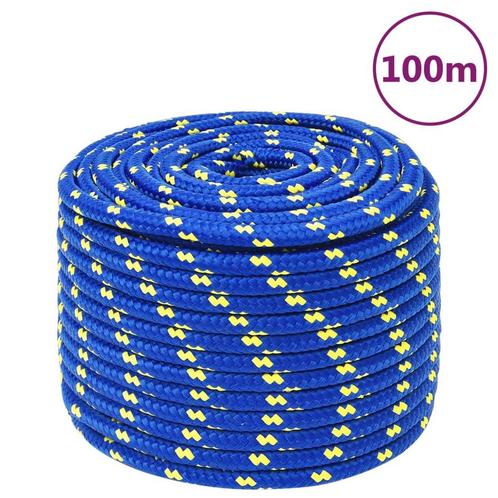 vidaXL Boottouw 14 mm 100 m polypropeen blauw, Doe-het-zelf en Bouw, IJzerwaren en Bevestigingsmiddelen, Nieuw, Verzenden