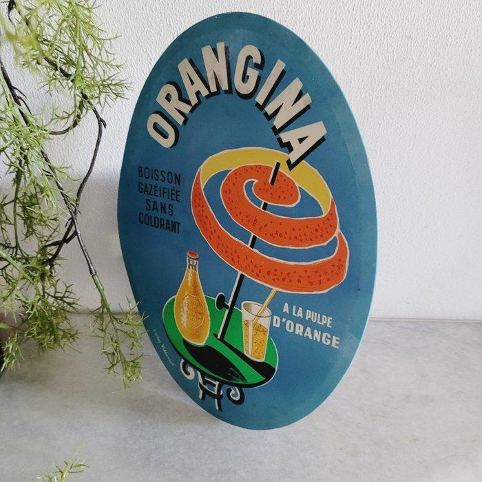 Orangina Reclamebord, Bernard Villemot, Email-Paris, 1953 -, Antiek en Kunst, Antiek | Wandborden en Tegels