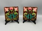 Carreau - 2 bloemen Art Nouveau tegels Jugendstil -