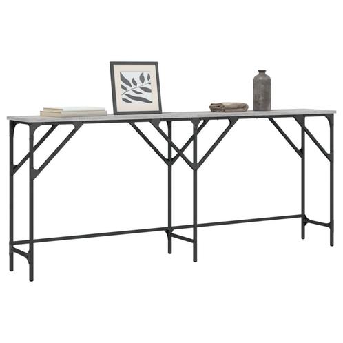 vidaXL Wandtafel 180x29x75 cm bewerkt hout grijs sonoma, Huis en Inrichting, Tafels | Bijzettafels, Nieuw, Verzenden