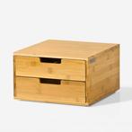 2dekans | SoBuy Capsulehouder met 2 Lades - Bamboe - 30 x 18, Ophalen of Verzenden, Nieuw