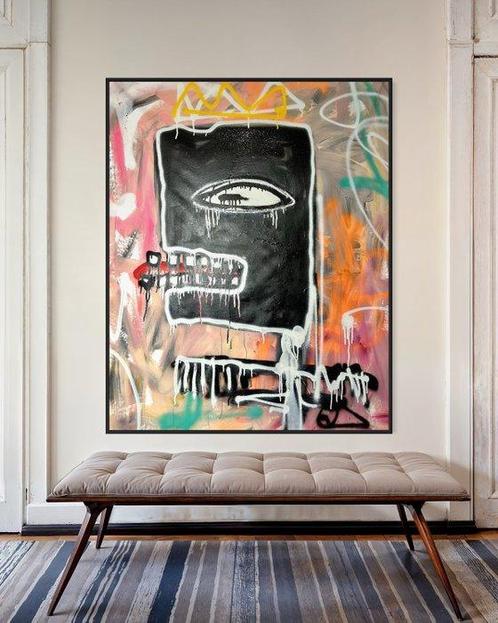 Timo Wedell (1994) - Königs Alien Like Basquiat - XL, Antiek en Kunst, Kunst | Schilderijen | Modern