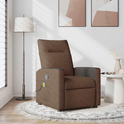 vidaXL Massagestoel verstelbaar stof bruin, Huis en Inrichting, Fauteuils, Nieuw, Verzenden