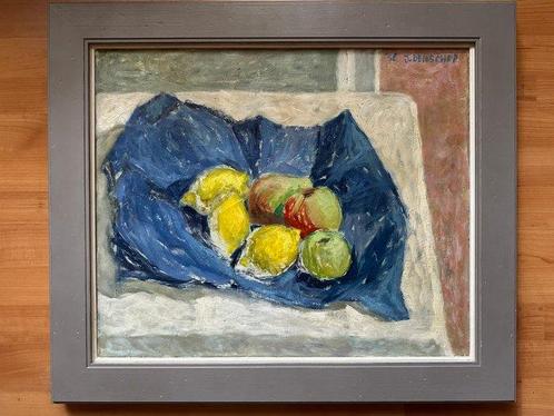 Jaap Benschop (1928-2011) - Stilleven met fruit., Antiek en Kunst, Kunst | Schilderijen | Klassiek