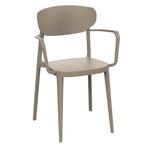 Stoel | LUGANO | Kunststof | Taupe | In-/Outdoor |, Verzenden, Nieuw in verpakking