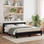 vidaXL Eiken Bedframe Zwart Eiken Massief Eikenhout 180 x, Huis en Inrichting, Verzenden, Nieuw