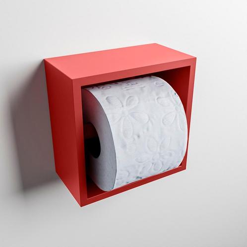 MONDIAZ Easy Toiletrolhouder CUBE 160 solid surface, Doe-het-zelf en Bouw, Sanitair, Overige typen, Nieuw, Ophalen of Verzenden