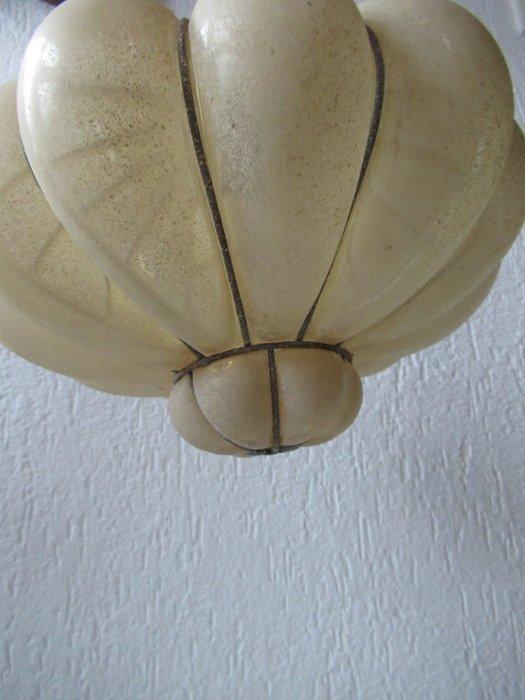 Plafondlamp - Grote mondgeblazen Venetiaanse hanglamp - Glas, Antiquités & Art, Curiosités & Brocante