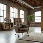 Leren fauteuil Proud - Rancho Green (olijf/groen), Huis en Inrichting, Fauteuils, Nieuw, Ophalen of Verzenden, 75 tot 100 cm, Industrieel, Modern