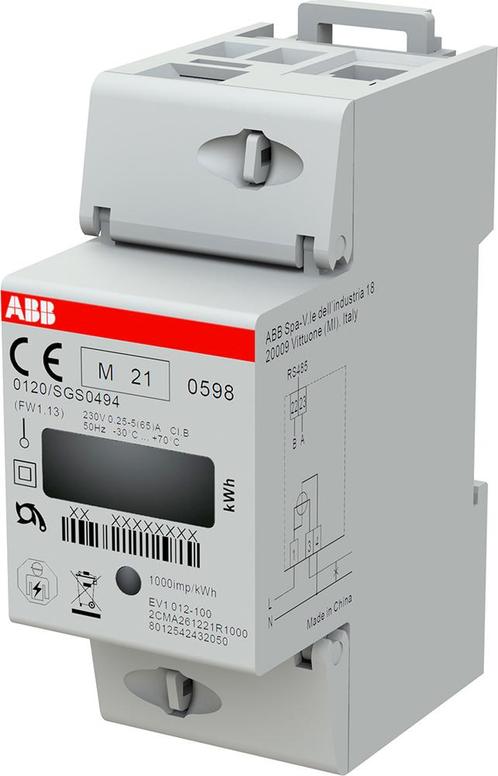 ABB Elektriciteitsmeter - 2CMA261221R1000, Doe-het-zelf en Bouw, Elektriciteit en Kabels, Verzenden