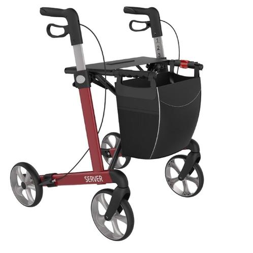 Rehasense Server lichtgewicht rollator LOW - Rood, Divers, Déambulateurs, Enlèvement ou Envoi