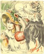 Pierre-Auguste Renoir (1841-1919) (after) - Le chapeau, Antiek en Kunst