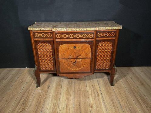 Commode - Marqueterie de différents bois, Antiek en Kunst, Antiek | Meubels | Stoelen en Sofa's