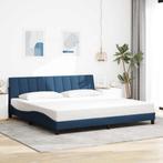 vidaXL Bedframe zonder matras Hanko stof blauw 200x200 cm, Verzenden, Nieuw
