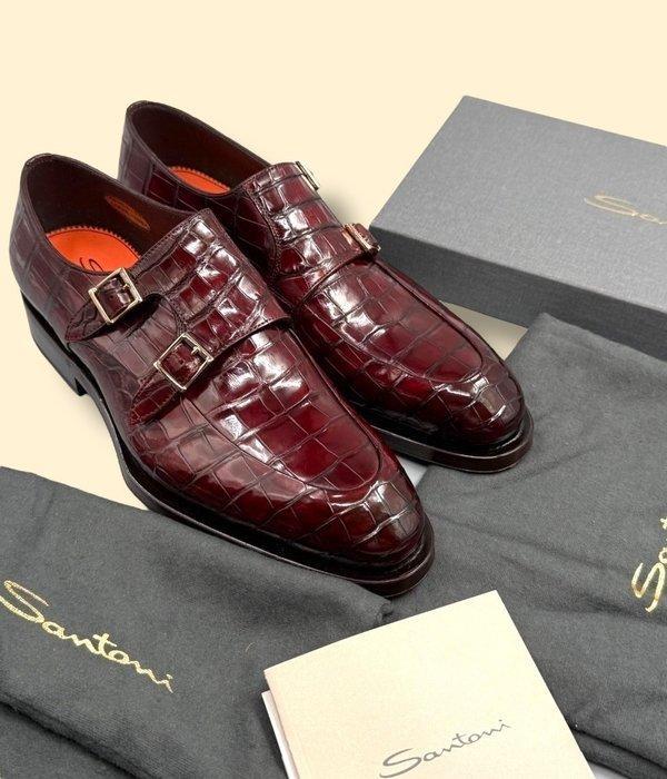 Santoni UK7,5 Alligator Doublemonk Goodyear - Loafers -, Vêtements | Hommes, Chaussures