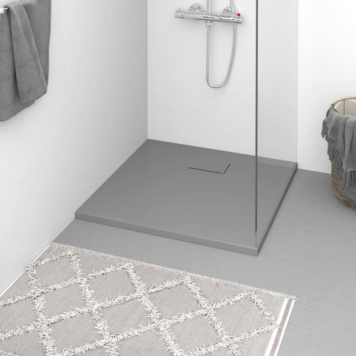 vidaXL Douchebak 80x80 cm SMC grijs, Doe-het-zelf en Bouw, Sanitair, Nieuw, Verzenden