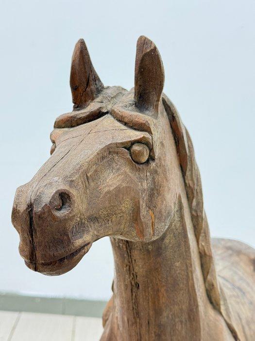 Artigianato Italiano - sculptuur, Cavallo - 69 cm - Massief, Antiquités & Art, Curiosités & Brocante