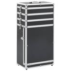 vidaXL Make-up trolley aluminium zwart, Verzenden, Nieuw