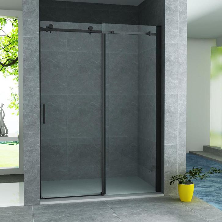 Schuifdeur BWS Hayes 140x200 cm Helder Glas Mat Zwart, Doe-het-zelf en Bouw, Sanitair, Douche, Nieuw, Ophalen of Verzenden