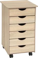 Ladeblok op wielen - Ladeblok bureau - Rolcontainer - Bruin, Huis en Inrichting, Verzenden, Nieuw