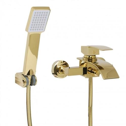 Luxe design badkraan en douche set goud voor wandmontage, Doe-het-zelf en Bouw, Sanitair, Nieuw, Ophalen of Verzenden