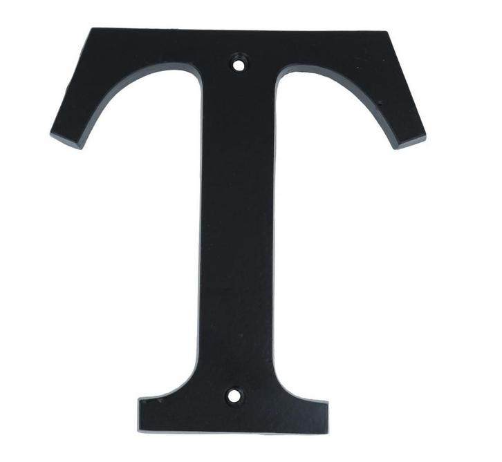 Letter T Extra Groot IJzer zwart 140 mm, Doe-het-zelf en Bouw, Hang- en Sluitwerk, Klink of Kruk, Nieuw, Overige materialen