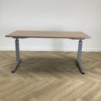 Oka verstelbaar bureau 160x80 cm,  grijs - beuken, Huis en Inrichting, In hoogte verstelbaar, Gebruikt, Bureau