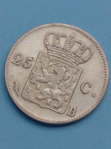 Pays-Bas. Willem I. 25 Cents 1824 B (Sans Prix de Réserve) beschikbaar voor biedingen